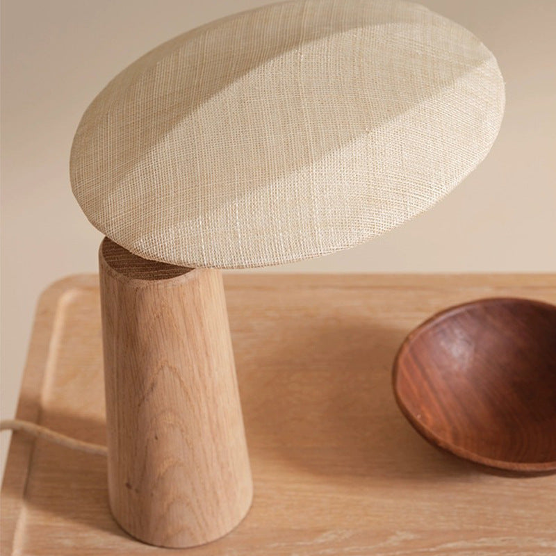 Boho Holz-Tischlampe „Silent Wind“ – Japanische Bambuslampe mit Pure Light & Aura Glow Varianten