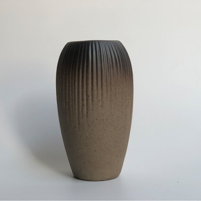 Kleine Keramikvase im japanischen Stil – Boho-Deko-Vase handglasiert