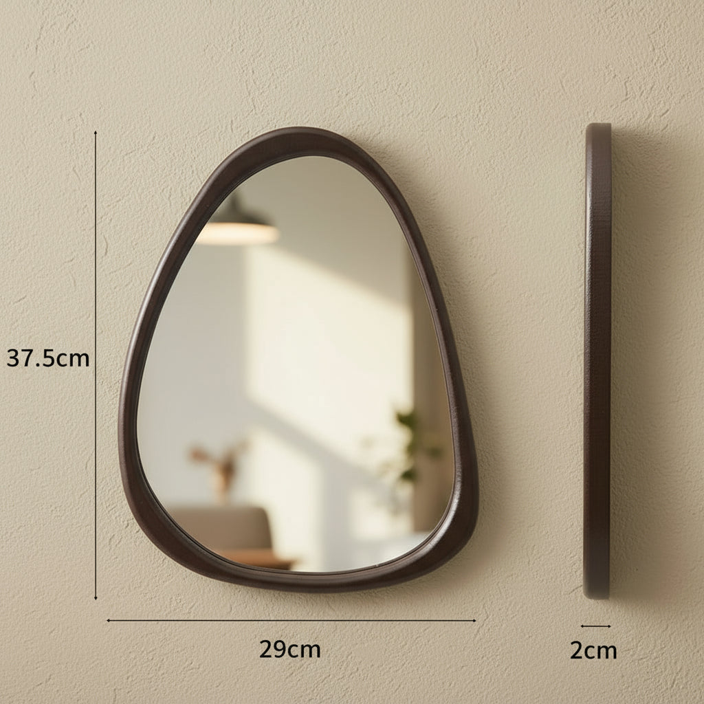 Ovaler Wandspiegel aus Holz – Boho Deko für Wohnzimmer, Schlafzimmer & Bad