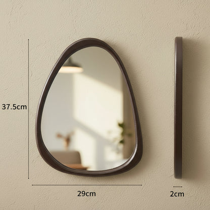 Ovaler Wandspiegel aus Holz – Boho Deko für Wohnzimmer, Schlafzimmer & Bad