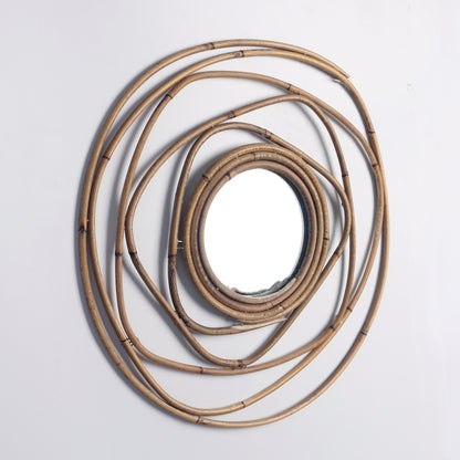 Boho-Wandspiegel aus Rattan – Handgeflochtener Deko-Spiegel in 5 Varianten