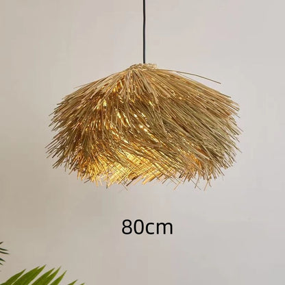 Handgefertigte Rattan-Deckenlampe – Boho-Hängeleuchte aus Naturgeflecht (40–80 cm)