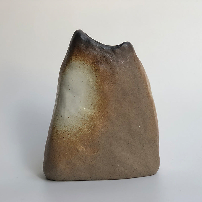 Kleine Keramikvase im japanischen Stil – Boho-Deko-Vase handglasiert
