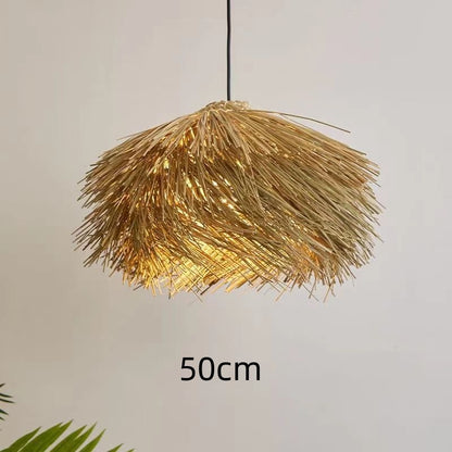 Handgefertigte Rattan-Deckenlampe – Boho-Hängeleuchte aus Naturgeflecht (40–80 cm)