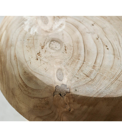 Beistelltisch „Mushroom“ aus Paulownia-Holz – Retro Boho Design im Vintage-Stil