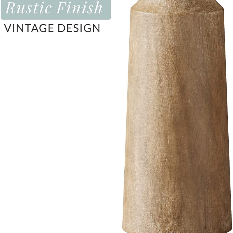 Massivholz Kerzenhalter „Nami“ – Retro Boho Tischdeko aus Holz