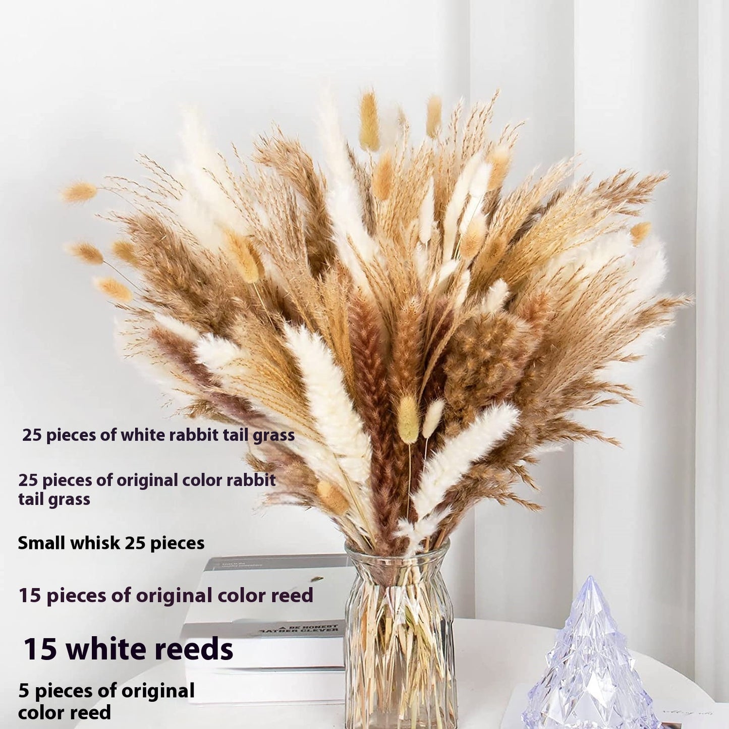 Boho Trockenblumenstrauß – Pampasgras, Hasenschwanzgras & Schachtelhalm naturgetrocknet