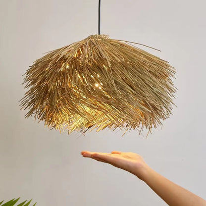 Handgefertigte Rattan-Deckenlampe – Boho-Hängeleuchte aus Naturgeflecht (40–80 cm)